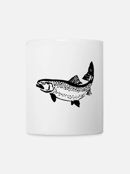 truite - Mug blanc - blanc