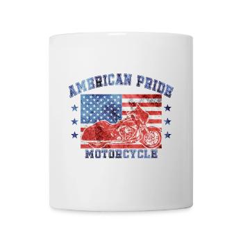 American Pride Motorcycle USA Vintage Retro Biker - Mug - white - Front