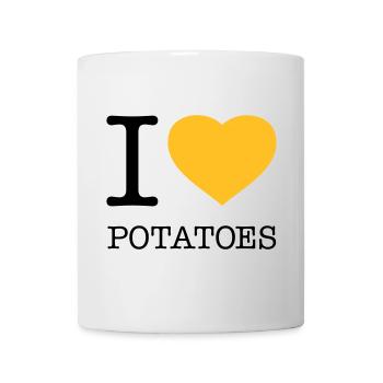 J’AIME LES POMMES DE TERRE Pommes de terre Purée de pommes de terre - Mug blanc - blanc - Devant