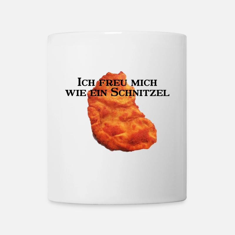 Ich freu mich wie ein Schnitzel rework - Tasse - Weiß