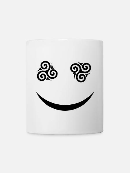 triskel sourire triskelle bretagne oeil - Mug blanc - blanc