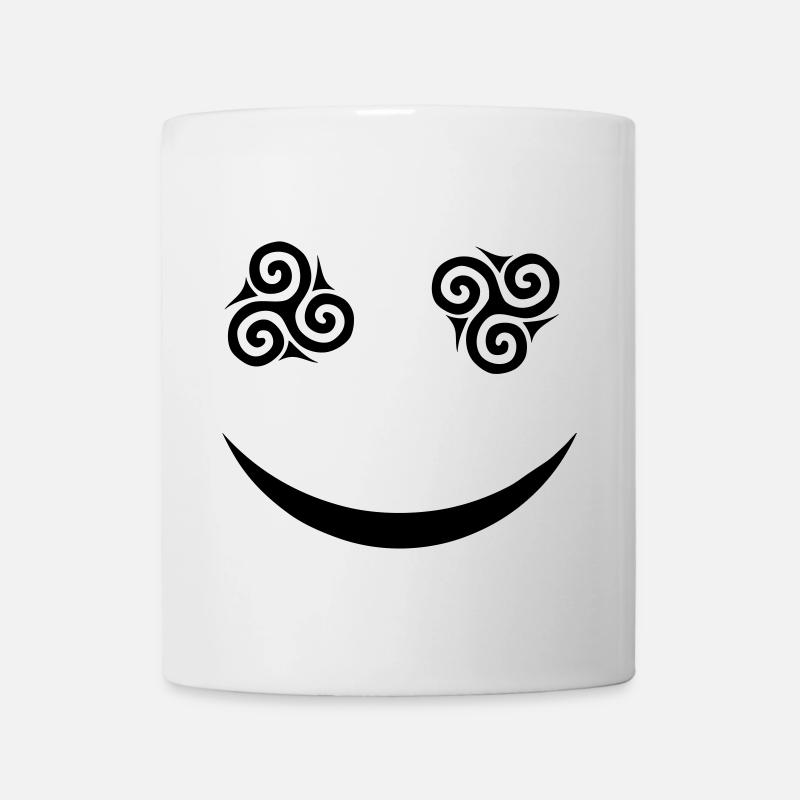 triskel sourire triskelle bretagne oeil - Mug blanc - blanc