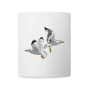 moewe vogel urlaub - Tasse - Weiß - Vorne