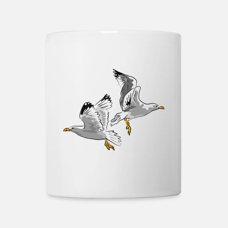 moewe vogel urlaub - Tasse - Weiß