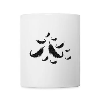 Federn dunkel, federmotive frauen - Tasse - Weiß - Vorne