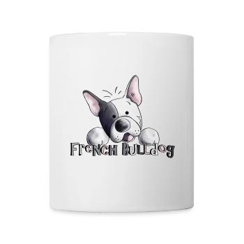 Schnuckelige Französische Bulldogge - Hund - Tasse - Weiß - Vorne