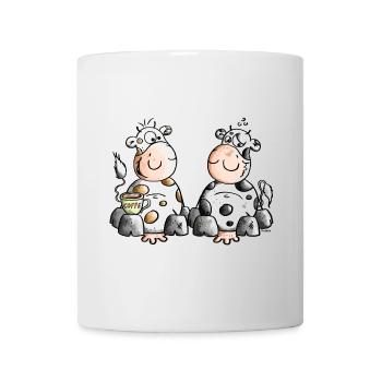 Morgenmuffel Kühe - Kaffee - Tasse - Weiß - Vorne