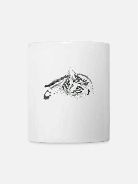 chat - Mug blanc - blanc