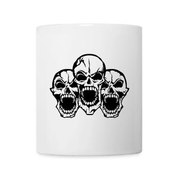 tete de mort groupe bouche ouverte skull - Mug blanc - blanc - Devant