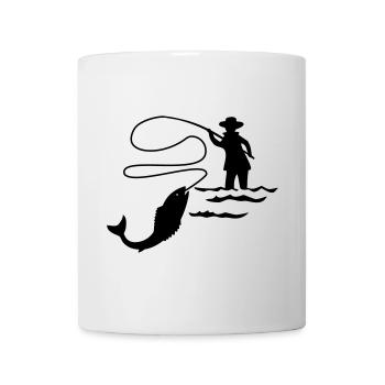 Fischer Fliegenfischen - Tasse - Weiß - Vorne