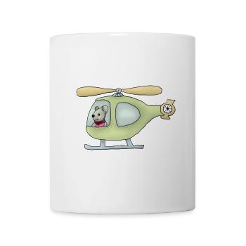 Maus im Hubschrauber - Tasse - Weiß - Vorne