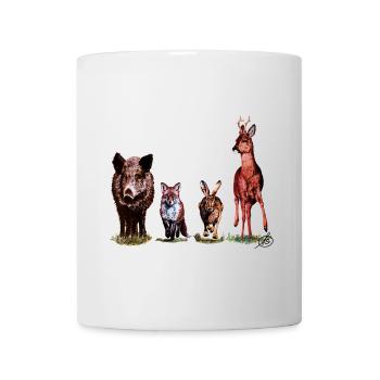 Wild-Quartett - Tasse - Weiß - Vorne