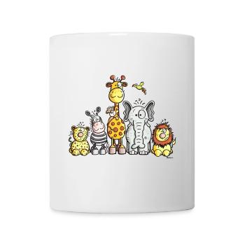 Happy African Animal Team - Mug - white - Front
