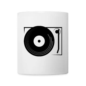 retro DJ turntable mixer disc icon icon - Mug - white - Front