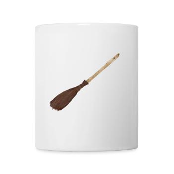 Besen - Tasse - Weiß - Vorne