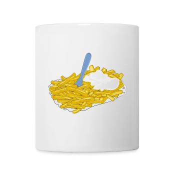 pommes frites speise fast food - Tasse - Weiß - Vorne