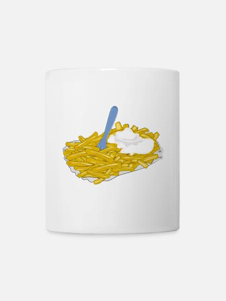 pommes frites speise fast food - Tasse - Weiß