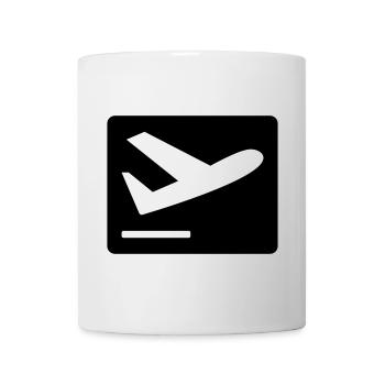 Flugzeug beim Starten - Tasse - Weiß - Vorne