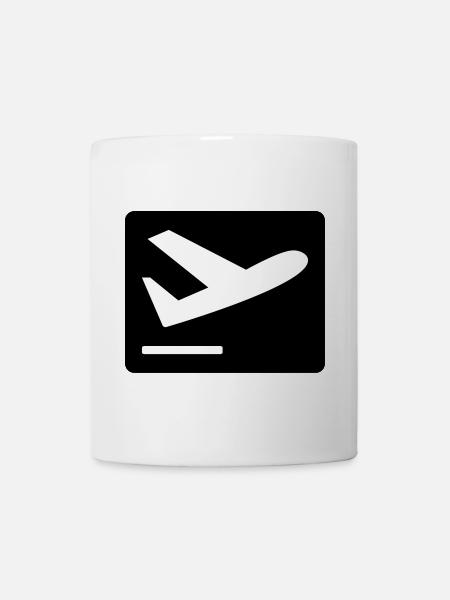 Flugzeug beim Starten - Tasse - Weiß