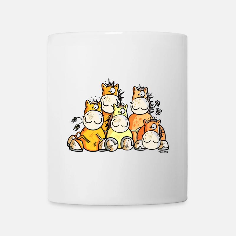 Drôle Chevaux - Mug blanc - blanc
