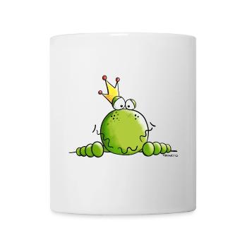 Frosch mit Krone - Tasse - Weiß - Vorne