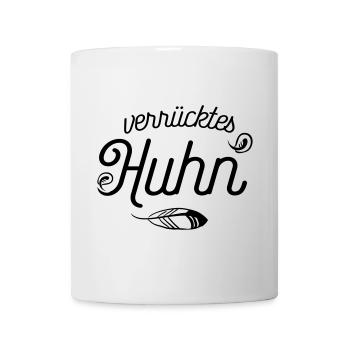 verrücktes Huhn - Tasse - Weiß - Vorne