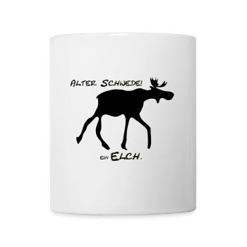 Alter Schwede Elch Urlaub Norwegen Schweden Finnla - Tasse - Weiß - Vorne