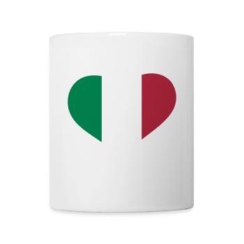 Italien Herz; Heart Italia - Tasse - Weiß - Vorne