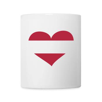 Österreich Herz; Heart Austria - Mug - white - Front