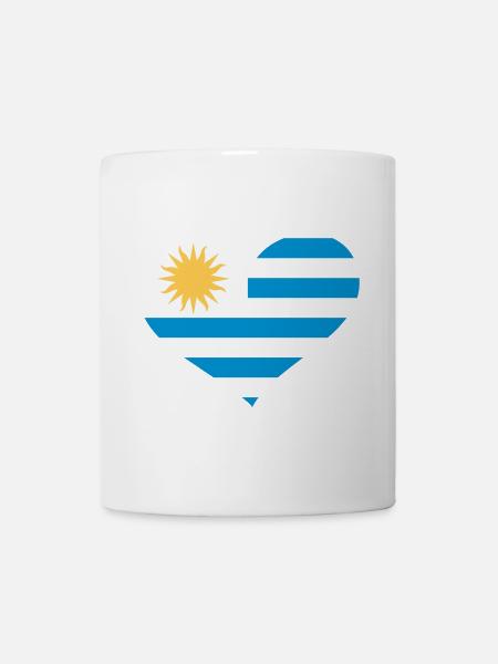 Uruguay Herz; Heart Uruguay - Mug - white