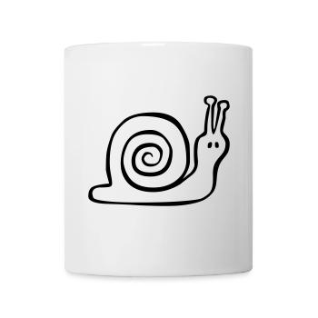Handgezeichnete Schnecke - Tasse - Weiß - Vorne