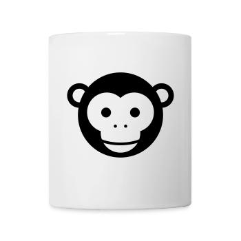 Monkey Head – Cute Monkey Face Cartoon - Mug - white - Front