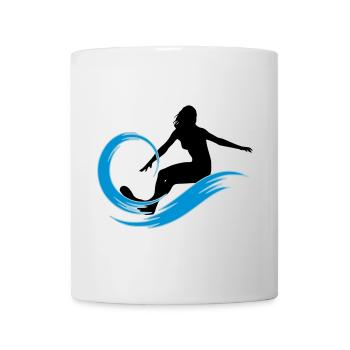surfeuse - Mug blanc - blanc - Devant