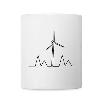 Windmühle im Beat – Ländliche Idylle - Tasse - Weiß - Vorne