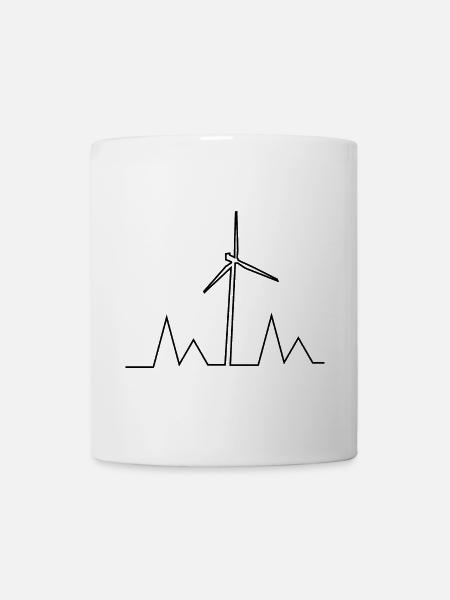 Windmühle im Beat – Ländliche Idylle - Tasse - Weiß