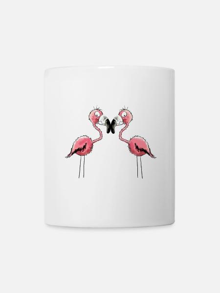 Best Friends Flamingos - Mug - white