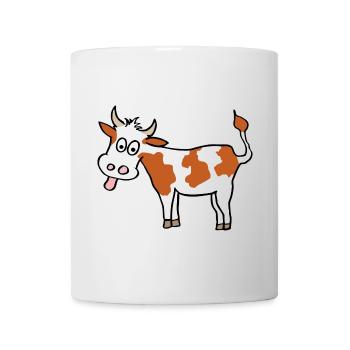 lustige Kuh - Tasse - Weiß - Vorne