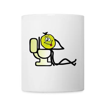 Kranke Figur & Toilette - Zum Kotzen... - Tasse - Weiß - Vorne