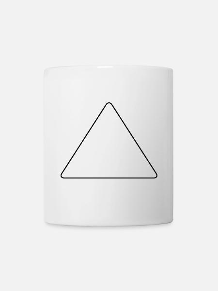 Triangle with rounded corners - Mug - white