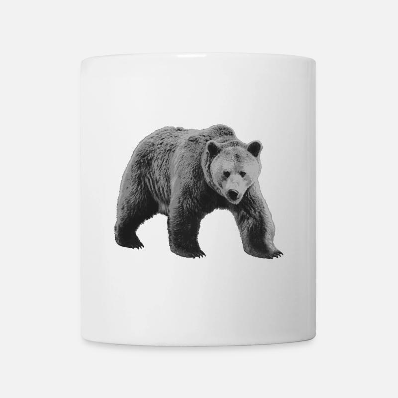 Bärgrau, Wildbärgrau - Tasse - Weiß