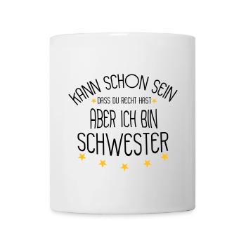 Schwester - Tasse - Weiß - Vorne