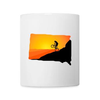 Downhill MTB mountain bike mountain bike mountains - Mug - white - Front