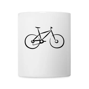 Fahrrad, radfahren - Tasse - Weiß - Vorne