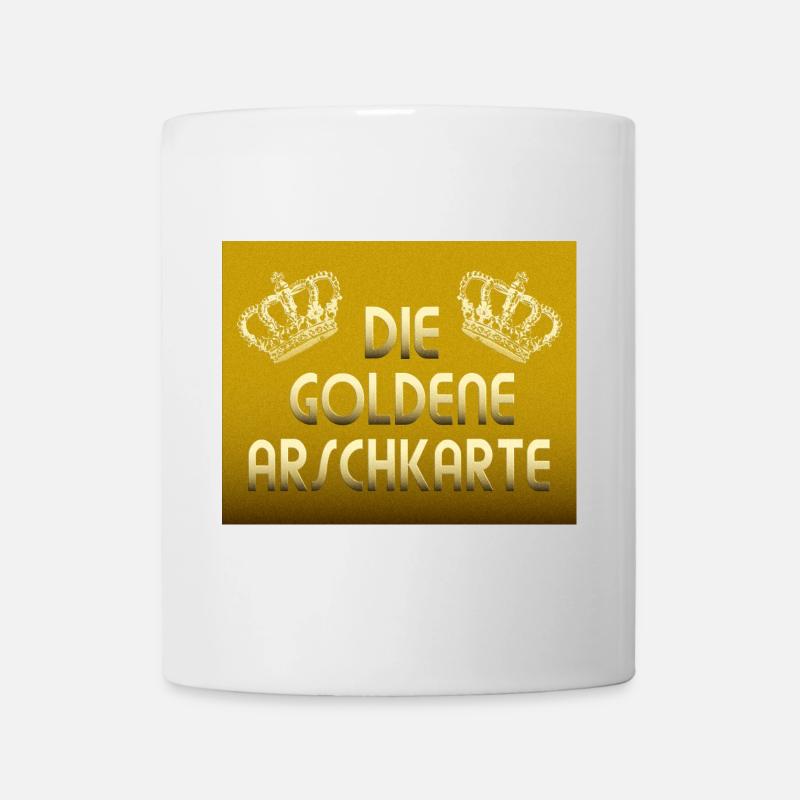 Die Goldene Arschkarte - Tasse - Weiß