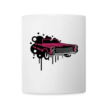 Vintage Auto Graffiti - Tasse - Weiß - Vorne