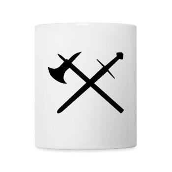 Sword and ax - Mug - white - Front