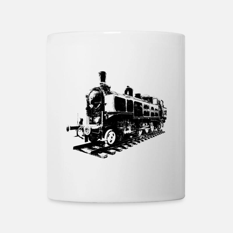 Locomotive à vapeur - Mug blanc - blanc
