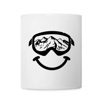Mountain ski glasses goggles gift idea vintage - Mug - white - Front
