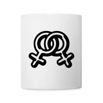 Lesben Hochzeit oder Party, wir haben das T-Shirt - Tasse - Weiß - Vorne