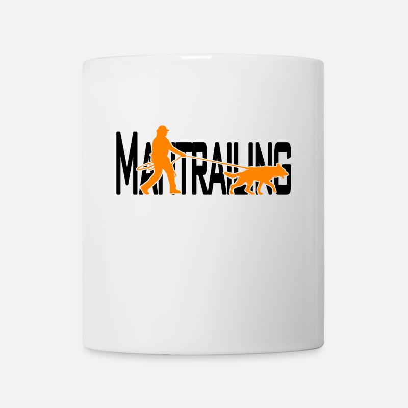 Mantrailing orange / noir - Mug blanc - blanc